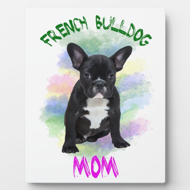 French Bulldog Mum Water Colour Oil Painting Art Plaque (Front)