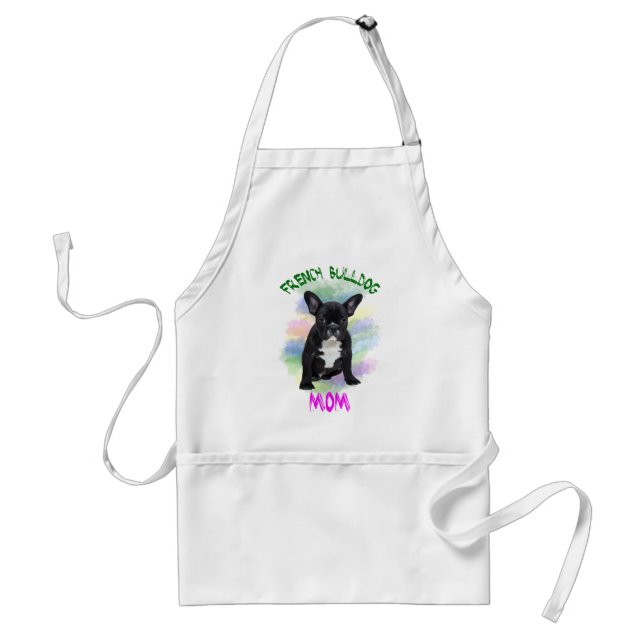 French Bulldog Mum Water Colour Oil Painting Art Standard Apron (Front)