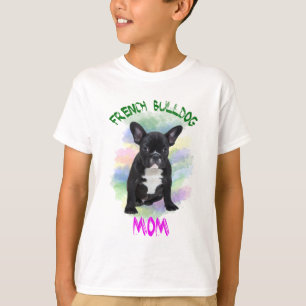 French Bulldog Mum Water Colour Oil Painting Art T-Shirt