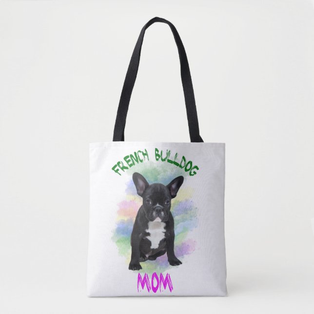 French Bulldog Mum Water Colour Oil Painting Art Tote Bag (Front)