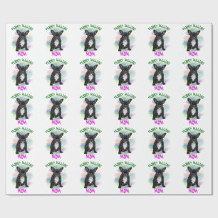French Bulldog Mum Water Colour Oil Painting Art Wrapping Paper