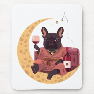 French Bulldog Mum Wine Night Mouse Mat