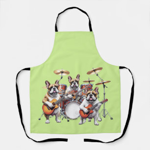 French Bulldog Musikband Französische Bulldoggen Apron