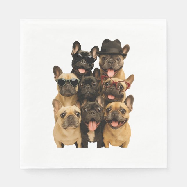 French Bulldog Napkin (Front)