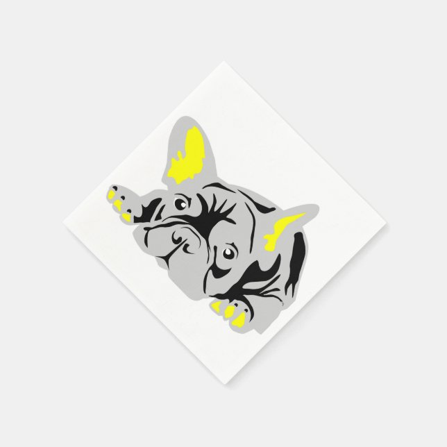 French Bulldog Napkins (Corner)