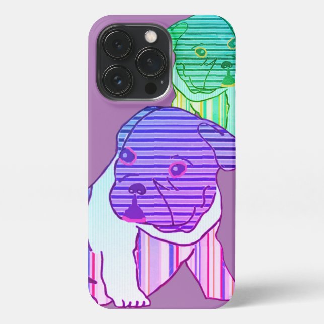 French Bulldog Neon Vacation iPhone Case (Back)