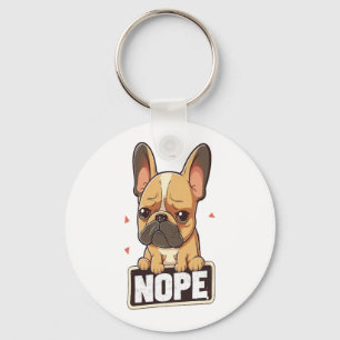 French Bulldog Nope Key Ring
