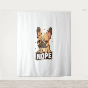 French Bulldog Nope Tapestry