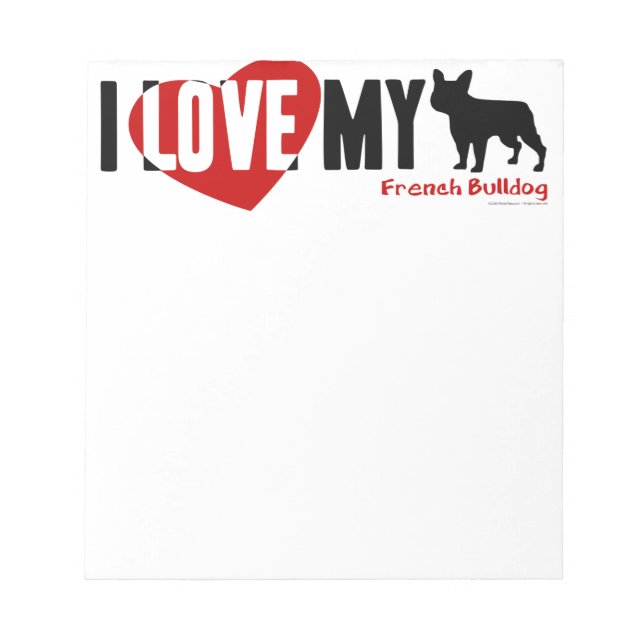 French Bulldog Notepad (Front)