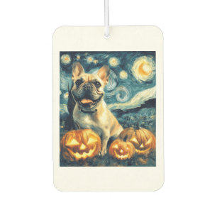 French Bulldog of van gogh starry night halloween  Car Air Freshener