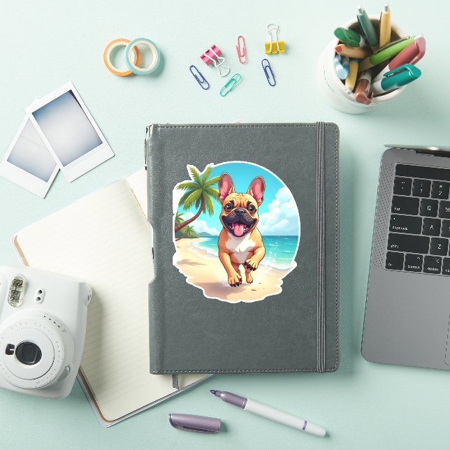 French Bulldog on a Beach (iPad Cover)