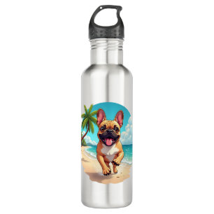 French Bulldog on a Beach 710 Ml Water Bottle