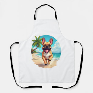 French Bulldog on a Beach Apron