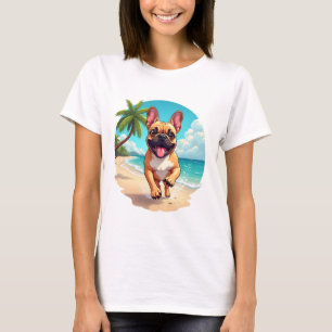 French Bulldog on a Beach T-Shirt
