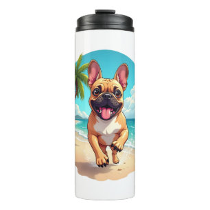 French Bulldog on a Beach Thermal Tumbler
