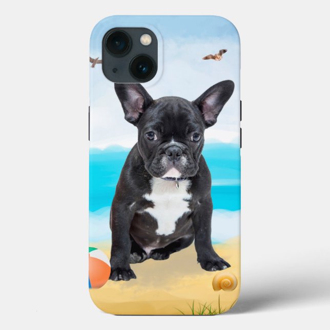 French Bulldog on Beach Case-Mate iPhone Case (Back)