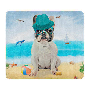 French Bulldog on Beach Cutting Board