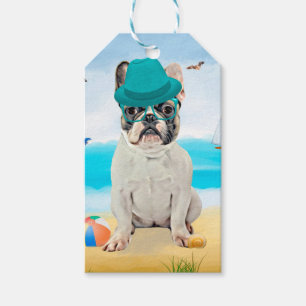 French Bulldog on Beach Gift Tags
