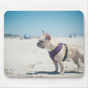 French Bulldog On Beach Mouse Mat