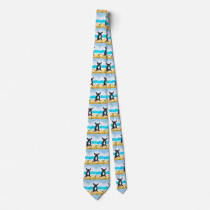 French Bulldog on Beach Tie