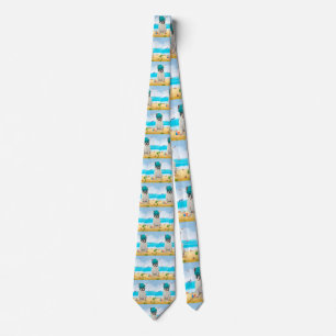 French Bulldog on Beach Tie