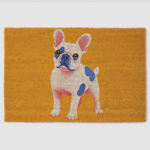French Bulldog Orange Illustration colourful Dots