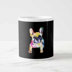 French Bulldog Original Watercolor Drawing Gift Large Coffee Mug