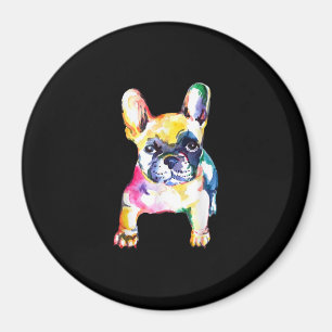 French Bulldog Original Watercolor Drawing Gift Magnet
