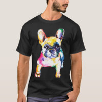 French Bulldog Original Watercolor Hand Drawing Gi
