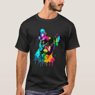 French Bulldog Paint Splatter Frenchie Splatter T-Shirt