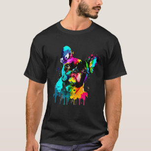 French Bulldog Paint Splatter Frenchie Splatter T-Shirt