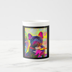 French Bulldog Painting Bulldog Lover Gift Bone China Mug