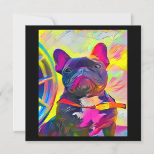 French Bulldog Painting Bulldog Lover Gift Holiday Card