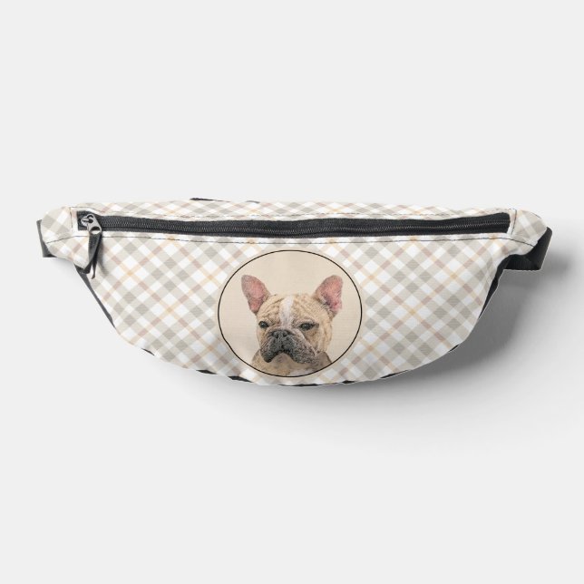 French Bulldog Painting Fawn Cute Original Dog Art Bum Bags (Lay Down)
