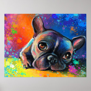 french bulldog painting Poster