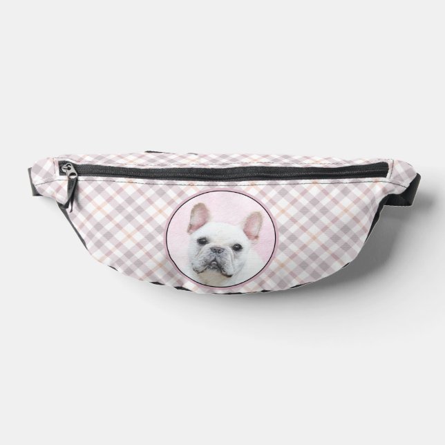 French Bulldog Painting White Cream Pet Dog Art Bum Bags (Lay Down)