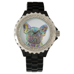 French Bulldog Painting Women Watch