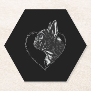 French Bulldog Paper Coaster