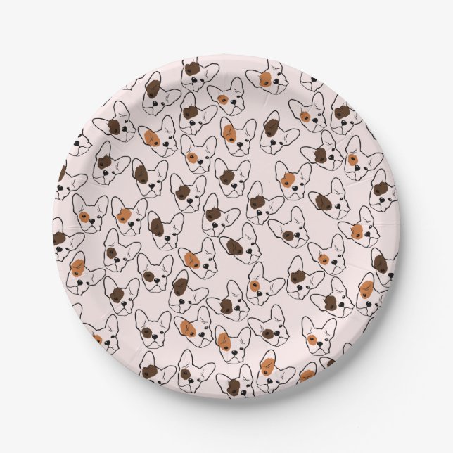 French Bulldog Paper Plates (Front)