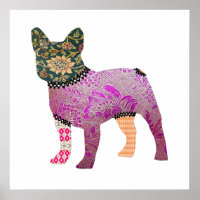 French Bulldog Patchwork Pet Print
