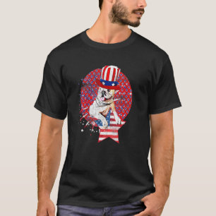 French Bulldog Patriotic 4th Of July Usa Flag T-Shirt