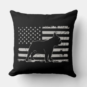French Bulldog Patriotic Dog Lover Gifts Cushion
