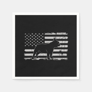 French Bulldog Patriotic Dog Lover Gifts Napkin