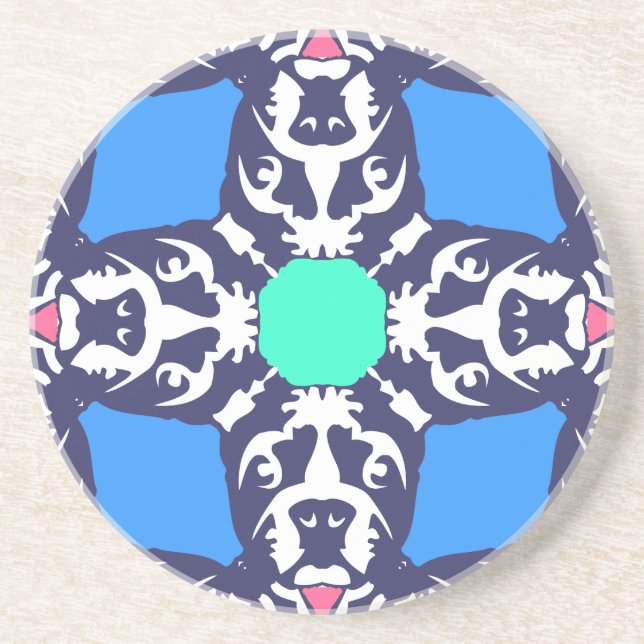 French Bulldog pattern Coaster (Front)