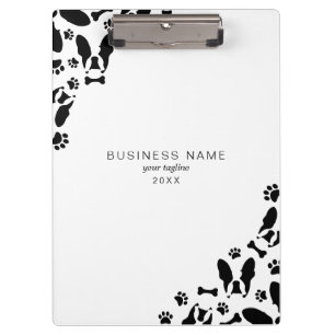 French Bulldog pattern corner Clipboard