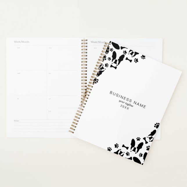 French Bulldog pattern corner Planner (Display)