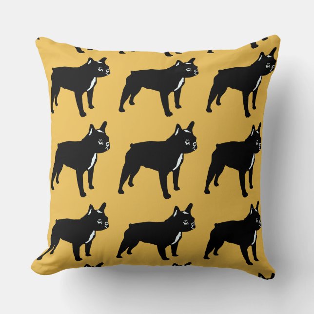 French Bulldog Pattern Cushion (Front)