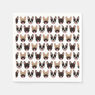 French Bulldog Pattern Napkin