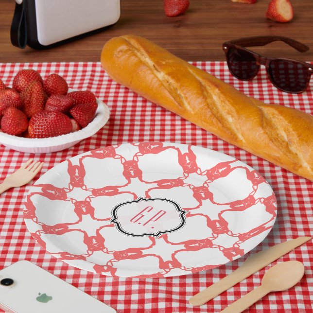 French Bulldog pattern Plate (Picnic)