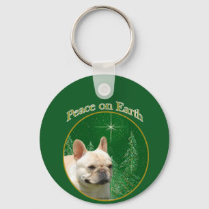 French Bulldog Peace Key Ring